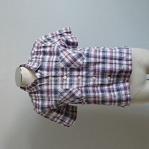 Vtg 80s Erica & Co plaid shirt.szS India cotton.boho.free people